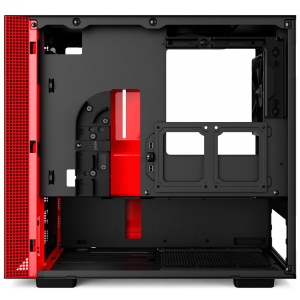 Carcasa NZXT computer case H200 Matte Black/Red
