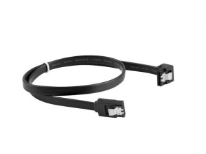 Lanberg cable SATA DATA II (6GB/S) F/F 30cm; METAL CLIPS ANGLED Black