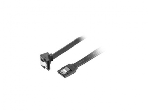 Lanberg cable SATA DATA II (6GB/S) F/F 70cm; METAL CLIPS ANGLED Black