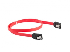 Lanberg cable SATA DATA II (3GB/S) F/F 30cm; METAL CLIPS RED