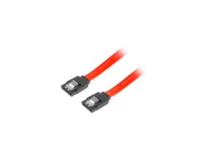 Lanberg cable SATA DATA II (3GB/S) F/F 70cm; METAL CLIPS RED