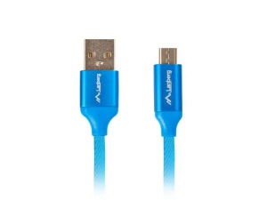 Lanberg cable Premium Quick Charge 3.0, USB Micro-B(M)->A(M) 1M Blue