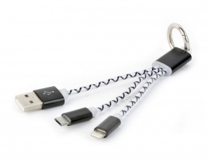 Gembird Keyring USB charging combo cable (mixed colors)