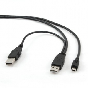 CABLU   USB2.0 dual A - mini 5PM