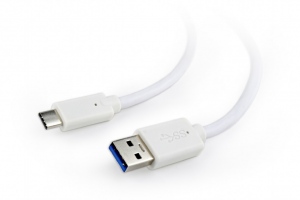 USB 3.0 AM to Type-C cable (AM/CM), 1 m, white 