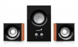 Sistem Audio Genius 5x Speakers SW-2.1 375 + optical wireless mouse ECO-8015, Coffee