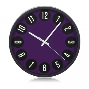 MACLEAN CE50B CE50B Wall clock black and purple 14 35cm