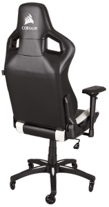 Scaun Corsair Gaming T1 RACE 2018, High Back Desk & Office Chair, Negru/Alb