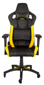 Corsair Gaming Chair T1 RACE 2018, High Back Desk and Office Chair, Negru/Galben