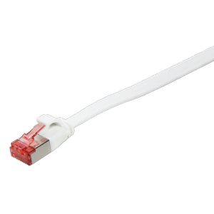LOGILINK - Patch Cable Flat Cat.6 Shielded (PIMF) SlimLine, white, 10m