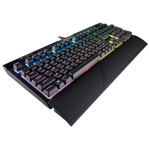 Tastatura Cu Fir Corsair STRAFE MK.2 CHERRY MX rosu, Iluminata, Led Multicolor, Neagra