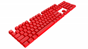 PBT DOUBLE-SHOT PRO Keycap Mod Kit, ORIGIN Red
