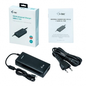 i-tec USB-C Universal Charger 112W 1x USB-C port 100W 1x USB-A port 12W