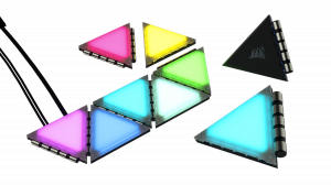 Panouri de iluminat pentru carcasÄƒ iCUE LC100 - Mini triunghi - Kit de inceput x9 buc