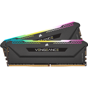 Vengeance RGB Pro SL 64GB, DDR4, 3200MHz, CL16, 2x32GB, 1.35V- Negru