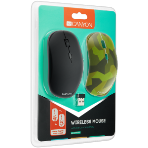 Mouse Wireless Canyon + Cover(Military), Black