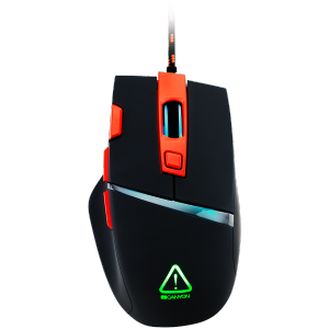 Wired Gaming Mouse with 7 programmable buttons, Pixart sensor of new generation, 4 levels of DPI and up to 4200, 5 million times key life, 1.65m Braided USB cable,rubber coating surface and RGB lights with 5 LED flowing mode, size:125*75*40mm, 140g