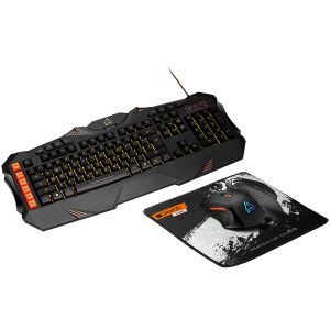 Kit Tastatura + Mouse + Pad CANYON 3in1 Gaming Orange-Black