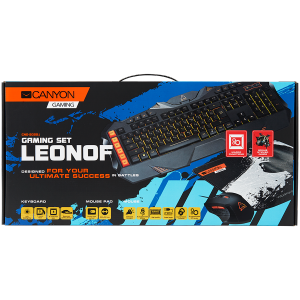 Kit Tastatura + Mouse + Pad CANYON 3in1 Gaming Orange-Black