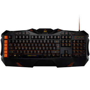 Tastatura Cu Fir CANYON Wired Multimedia Gaming, Iluminata, Led Portocaliu, Black-Orange