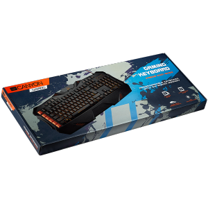 Tastatura Cu Fir CANYON Wired Multimedia Gaming, Iluminata, Led Portocaliu, Black-Orange