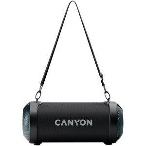 Canyon BSP-7 Bluetooth Speaker, BT V5.0, Jieli JLAC6925B, 3.5mm AUX, 1*USB-A port, micro-USB port, 1500mAh lithium ion  battery, Black, cable length 0.6m, 278*117 *128mm, 0.941kg