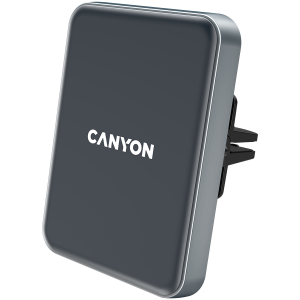 CANYON Car holder and wireless charger MegaFix, C-15, 15W, Input: USB-C: 5V/2A, 9V/3A; Output: 5W, 7.5W, 10W, 15W;89*65*12mm,0.195kg,black