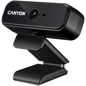 CANYON C2 720P HD 1.0Mega fixed focus webcam with USB2.0. connector, 360° rotary view scope, 1.0Mega pixels, built in MIC, Resolution 1280*720(1920*1080 by interpolation), viewing angle 46°, cable length 1.5m, 90*60*55mm, 0.104kg, Black