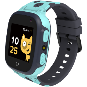 CANYON Kids smartwatch, 1.44 inch colorful screen,  GPS function, Nano SIM card, 32+32MB, GSM(850/900/1800/1900MHz), 400mAh battery, compatibility with iOS and android, Blue, host: 52.9*40.3*14.8mm, strap: 230*20mm, 42g