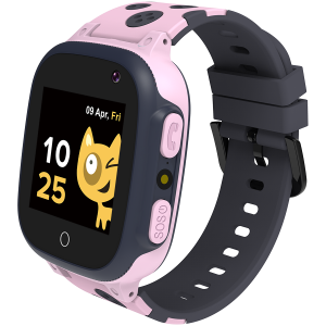 CANYON Kids smartwatch, 1.44 inch colorful screen, GPS function, Nano SIM card, 32+32MB, GSM(850/900/1800/1900MHz), 400mAh battery, compatibility with iOS and android, Pink, host: 52.9*40.3*14.8mm, strap: 230*20mm, 42g