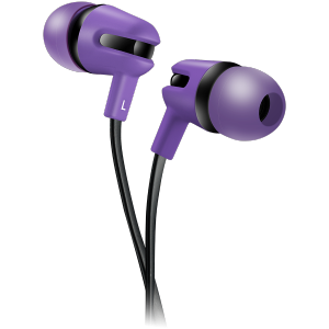 Casti Canyon Stereo earphone with microphone, 1.2m flat cable, Purple, 22*12*12mm, 0.013kg