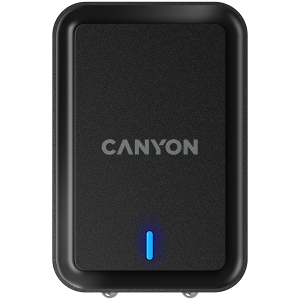 Canyon, PD 20W/QC3.0 18W WALL Charger with 1-USB A+ 1-USB-C   Input: 100V-240V, Output: 1 port charge: USB-C:PD 20W (5V3A/9V2.22A/12V1.67A) , USB-A:QC3.0 18W (5V3A/9V2.0A/12V1.5A), 2 port charge: common charge,  total 5V, 3.4A, folding Eu plug  , Ove