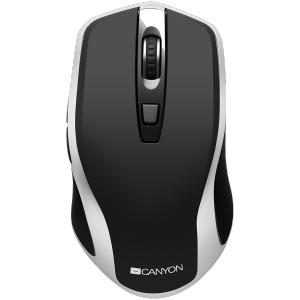 Mouse Wireless Canyon Rechargeable Black -Silver