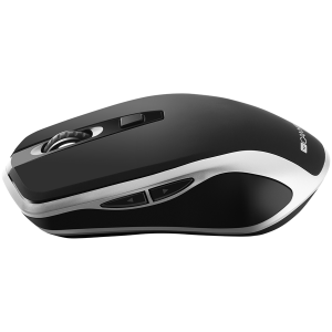 CANYON MW-19, 2.4GHz Wireless Rechargeable Mouse with Pixart sensor, 6keys, Silent switch for right/left keys,Add NTCDPI: 800/1200/1600, Max. usage 50 hours for one time full charged, 300mAh Li-poly battery, Black -Silver, cable length 0.6m, 121*70*39mm, 0.