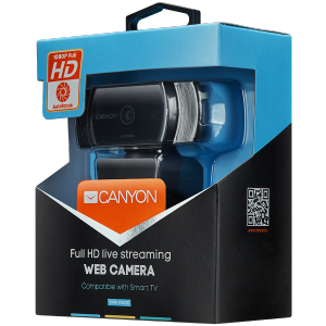 Webcam Canyon 1080P full HD 2.0, Black