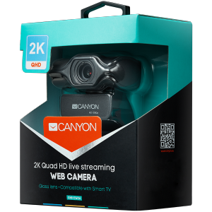 Webcam Canyon 2k Ultra full HD 3., Sensor Aptina 0330. Black