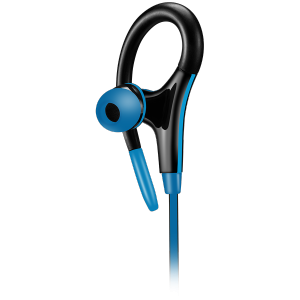 Casti Canyon stereo sport with microphone, 1.2m flat cable, blue