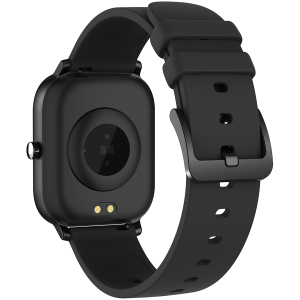 Smart watch, 1.3inches TFT full touch screen, Zinic+plastic body, IP67 waterproof, multi-sport mode, compatibility with iOS and android, black body with black silicon belt, Host: 43*37*9mm, Strap: 230x20mm, 45g