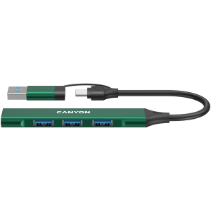 CANYON hub DS-02 4in1 USB-A/C Green