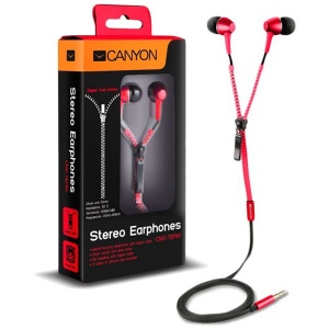 Casti Canyon zipper cable earphones CNS-TEP1R