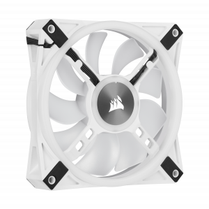 iCUE QL120 RGB 120mm RGB PWM White Triple Fan Kit with Lighting Node CORE