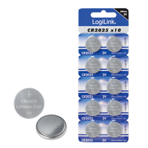 LOGILINK - Ultra Power CR2025 Lithium button cell, 3V, 10pcs