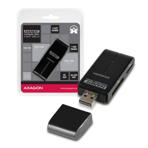 Card Reader Axagon External HANDY 4-slot SD/MicroSD/MS/M2, Black