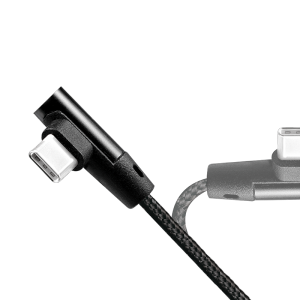 LOGILINK - USB 2.0 Cable USB-A male to USB-C (90Â° angled) male, 1m