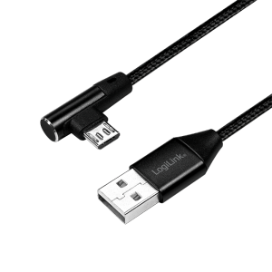 LOGILINK - USB 2.0 to micro-USB (90Â° angled) male, 1m