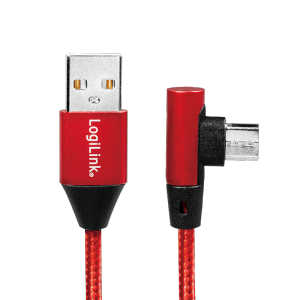 LOGILINK - USB 2.0 to micro-USB (90Â° angled) male, 0.3m