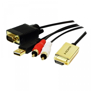 CABLU Convertor HDMI la VGA + USB