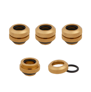 Hydro X Series XF Hardline 12mm OD Fittings Four Pack Gold