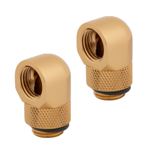 Hydro X Series 90° Rotary Adapter Twin Pack Gold