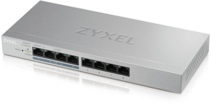 Switch Zyxel GS1200-8HP 8-port GbE WebSmart metal Switch, 4x PoE+ 802.3at, 60W, fanless
